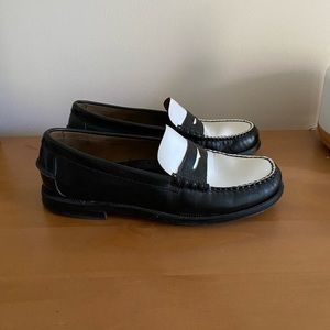Sebago Black and White Loafers